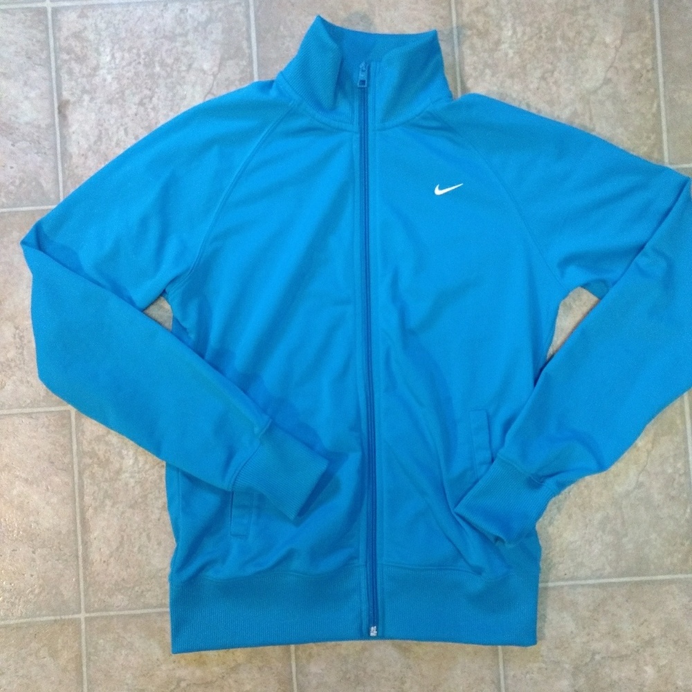 Nike blue zip up sweatshirt